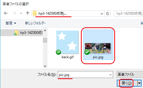 pic.jpgを選択